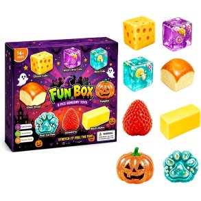 Halloween Squishy Fun Box � 8-delt Squishy & Stressbold S�t