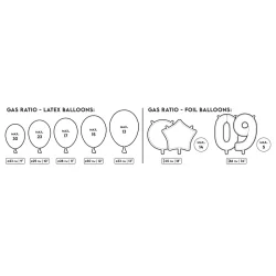 Heliumtank  Fylder op til 30 balloner (0,189 m)  Lilla