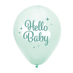 Hello Baby Balloner  8 stk 30 cm, Latex, 1-sidet print