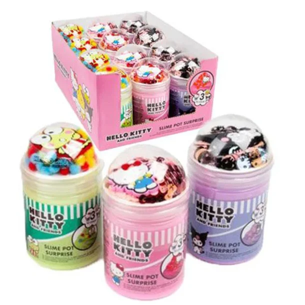 Hello Kitty Surprise Slime Pot � Stor Slime med Charms