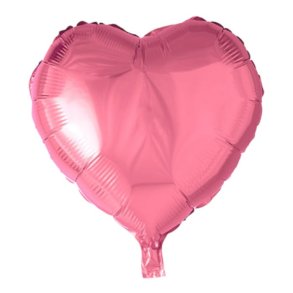 Hjerte Folieballon Lyserd 45cm 
