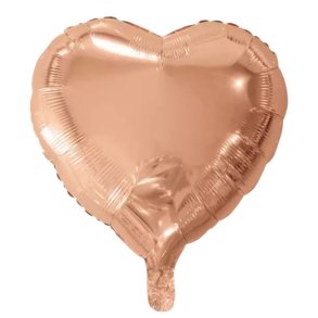Hjerte Folieballon Rose Guld (45cm) 