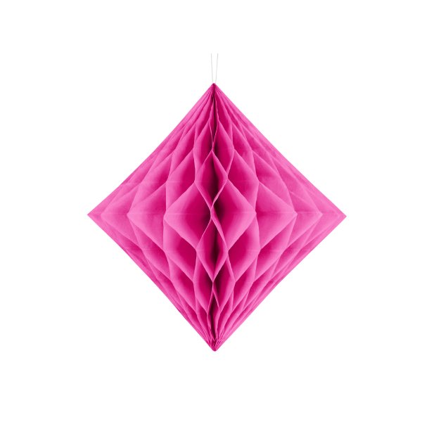 Honeycomb Diamant / Crepepapirs Diamant- Pink 30 Cm