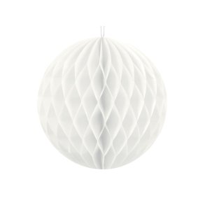 Honeycomb/ Crepepapirs Bold- Hvid 10 Cm (se video)