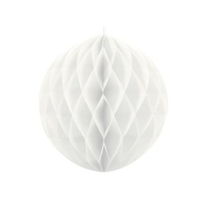 Honeycomb/ Crepepapirs Bold- Hvid 30 Cm