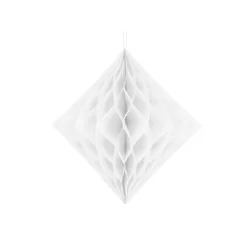 Honeycomb diamant � hvid, 30 cm