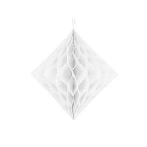 Honeycomb diamant � hvid, 30 cm