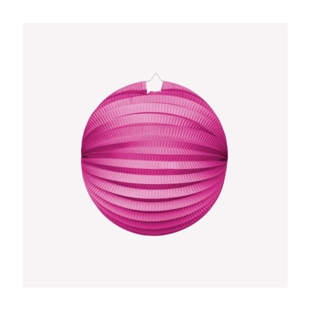 Hot Pink Papirlanterne 25 cm � Rund