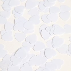 Hvide Hjerter Med Hul -  Konfetti 14 Gram Obs Billedet Er Uden Hul, Se Andre Med Hul...