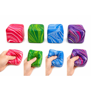 Ice Cube Sugar Squishy 5 cm � Marmoreret Stressbold