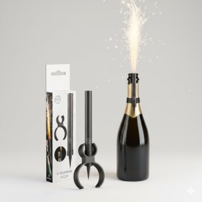 Isfontne 12 cm inkl. Clip  Passer til Champagneflasker