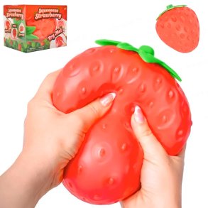 JUMBO Jordb�r Squishy 15 � 15 cm � Marshmallow-fyld