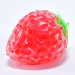 Jordb�r Squeeze med Vandperler 8 cm