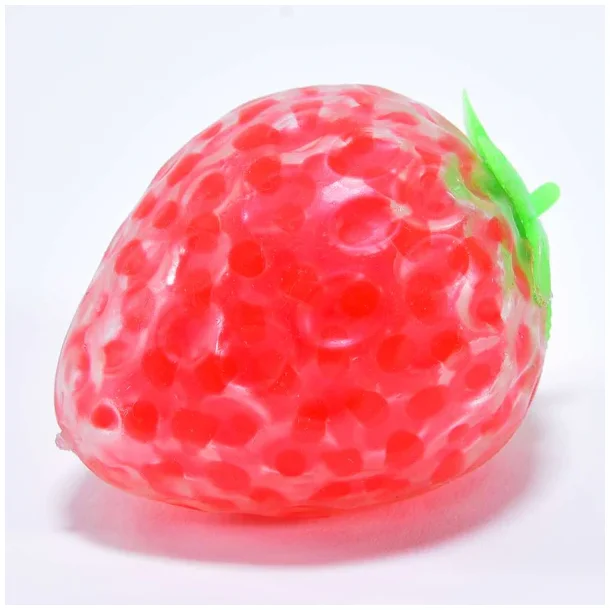 Jordb�r Squeeze med Vandperler 8 cm