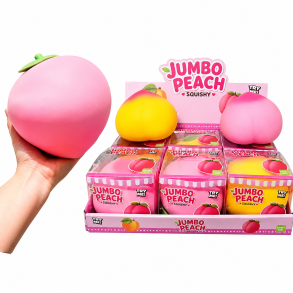 Jumbo Fersken Squishy 14 � 14 cm � Marshmallow Fyld