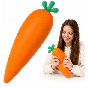 Jumbo Gulerod Stressbold med Tofu-fyld � K�mpe 30 � 9 cm