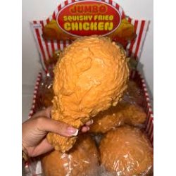 Jumbo Kyllingel�r Squishy 21 cm � Marshmallow Fyld �  Fried Chicken