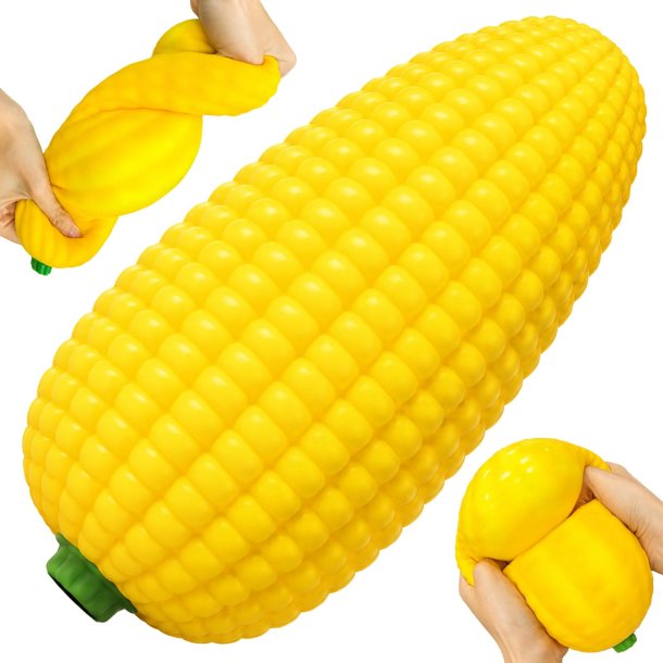 Jumbo Majs Stressbold med Tofu-fyld � K�mpe 19,5 � 11 cm