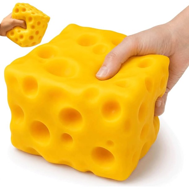 Jumbo Ost Stressbold 12 cm � Danmarks St�rste Ost Squishy