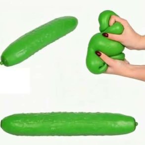 Jumbo Pickle Agurk Stressbold 36 cm med Marshmallowfyld