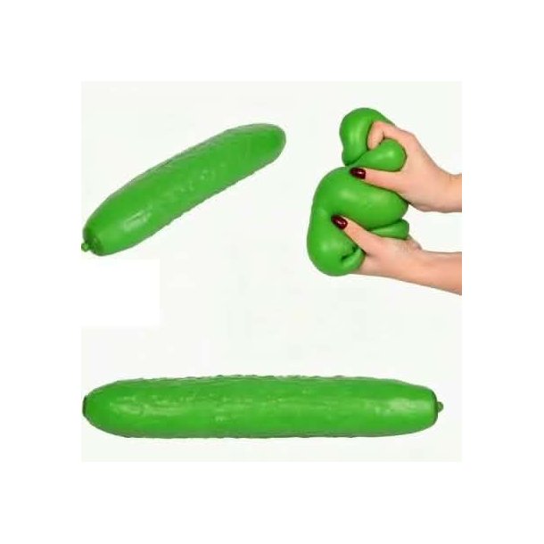 Jumbo Pickle Agurk Stressbold 36 cm med Marshmallowfyld