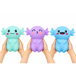 K�mpe Squishy Axolotl Assorteret � 17 cm