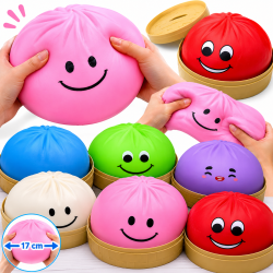 K�mpe XXL Dumpling Squishy med Skum � 17 cm | Danmarks St�rste Dumpling Squishy