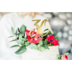 Kagetopper 30 �r � guld, 20,5 cm