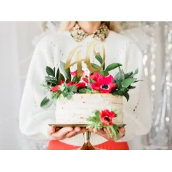 Kagetopper 40 �r � guld, 20,5 cm