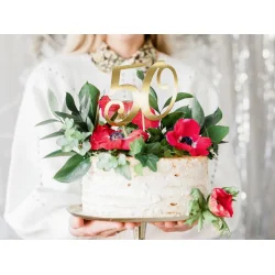 Kagetopper 50 �r � guld, 20,5 cm