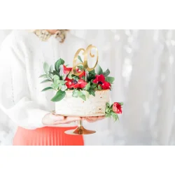 Kagetopper 60 �r � guld, 21 cm