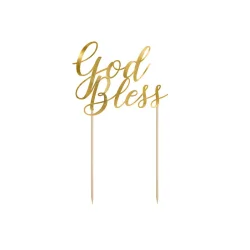 Kagetopper �God Bless� � guld (mirror), 27,5 cm