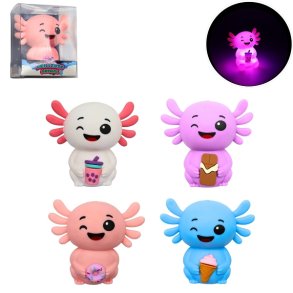Kawaii Natlampe Axolotl 8 cm � Assorterede Farver