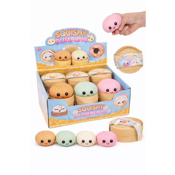 Kawaii Squishy Dumpling � Pastel med Skum &amp; Special Guld (Bland Mystery)