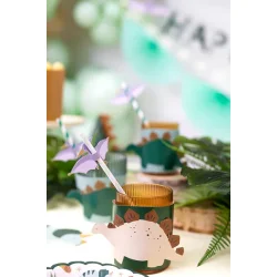 Kopmanchetter med Dinosaurer � Farvemix (6 stk.)