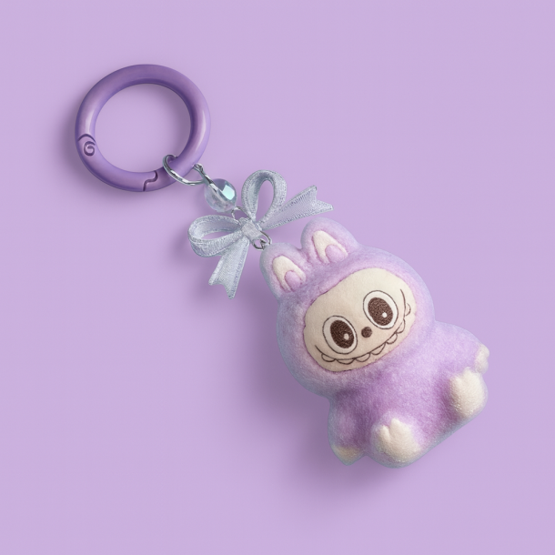 Labubu Nøglering 10 cm Lilla Plys