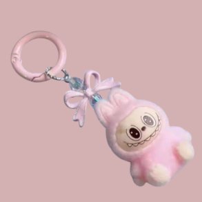 Labubu Nglering 10 cm Lyserrd Plys