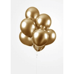 Latex Balloner Glossy Balloner 30 Cm, Guld 10 Stk