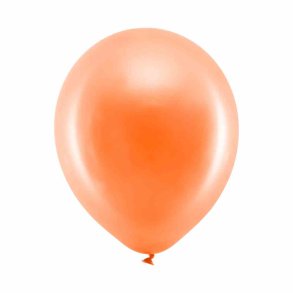 Latex Balloner Metalliske Balloner 30 Cm, Orange 10 Stk
