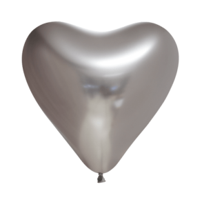 Latex Hjerte Balloner Glossy Balloner 30 Cm, Slv 6 Stk
