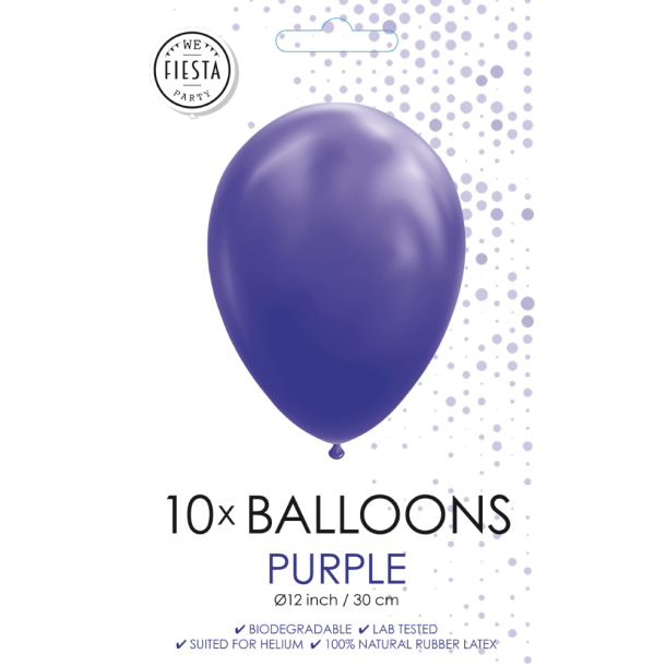 Lilla Balloner 30 cm � Premium Latex til Helium &amp; Luft (10 stk)