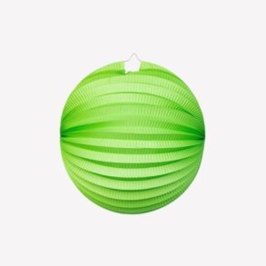 Lysegr�n Papirlanterne 25 cm � Rund