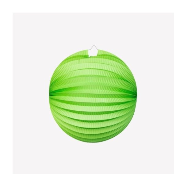 Lysegr�n Papirlanterne 25 cm � Rund