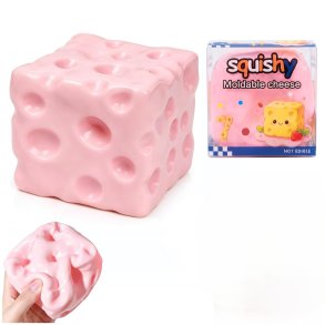 Lyser�d Cheese Squishy 5 cm- Vaseline Fidget Ost
