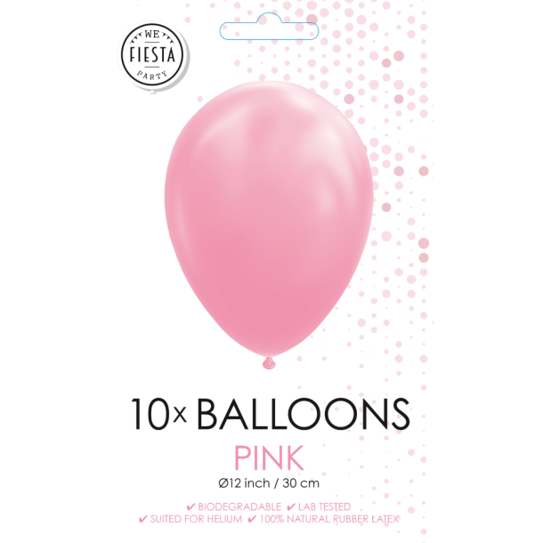 Lyser�de Balloner 30 cm � Premium Latex til Helium &amp; Luft (10 stk)