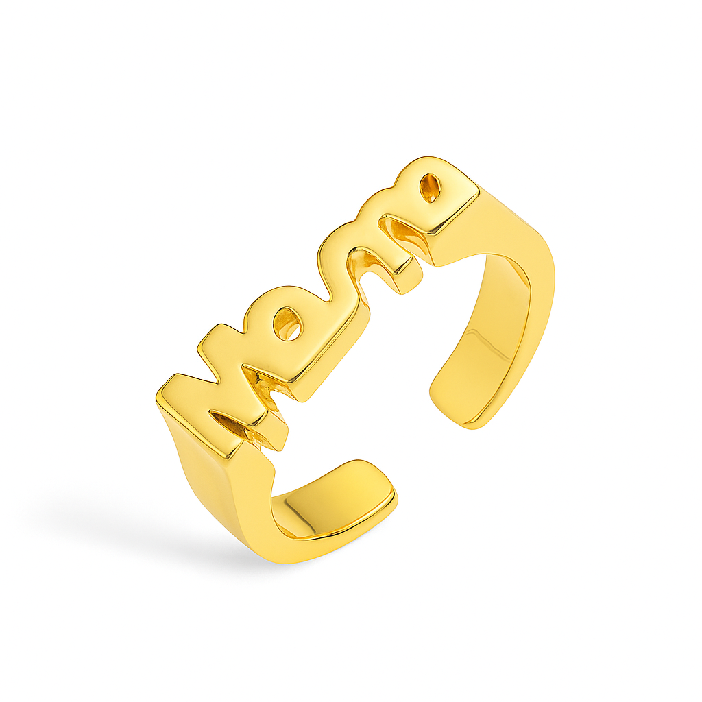 MAMA Ring – Justerbar 18K Guldbelagt