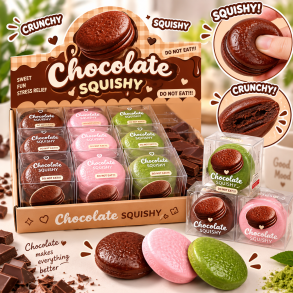 Macarons Crunch Stressbold 7 cm med Vaselinefyld Assorteret