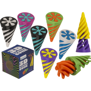 Magic 3D Twirls � 3D-illusionskegle � sendes assorteret i 6 farver
