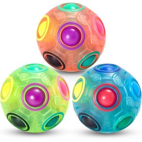 Magic Rainbow Puzzle Ball � Fidget & Hjernetr�ner