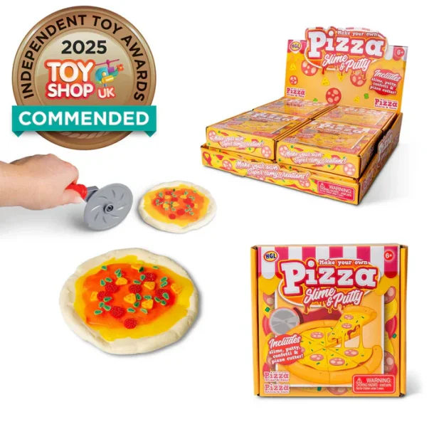 Make Your Own Pizza Slime &amp; Putty  Lav din egen slimede pizzakreation
